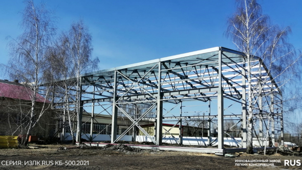 Здание с крановым оборудованием в г. Киреевск. Серия: ИЗЛК РУС КБ-500.2021. Размеры: ш 24 х д 30 х в 7,6 м